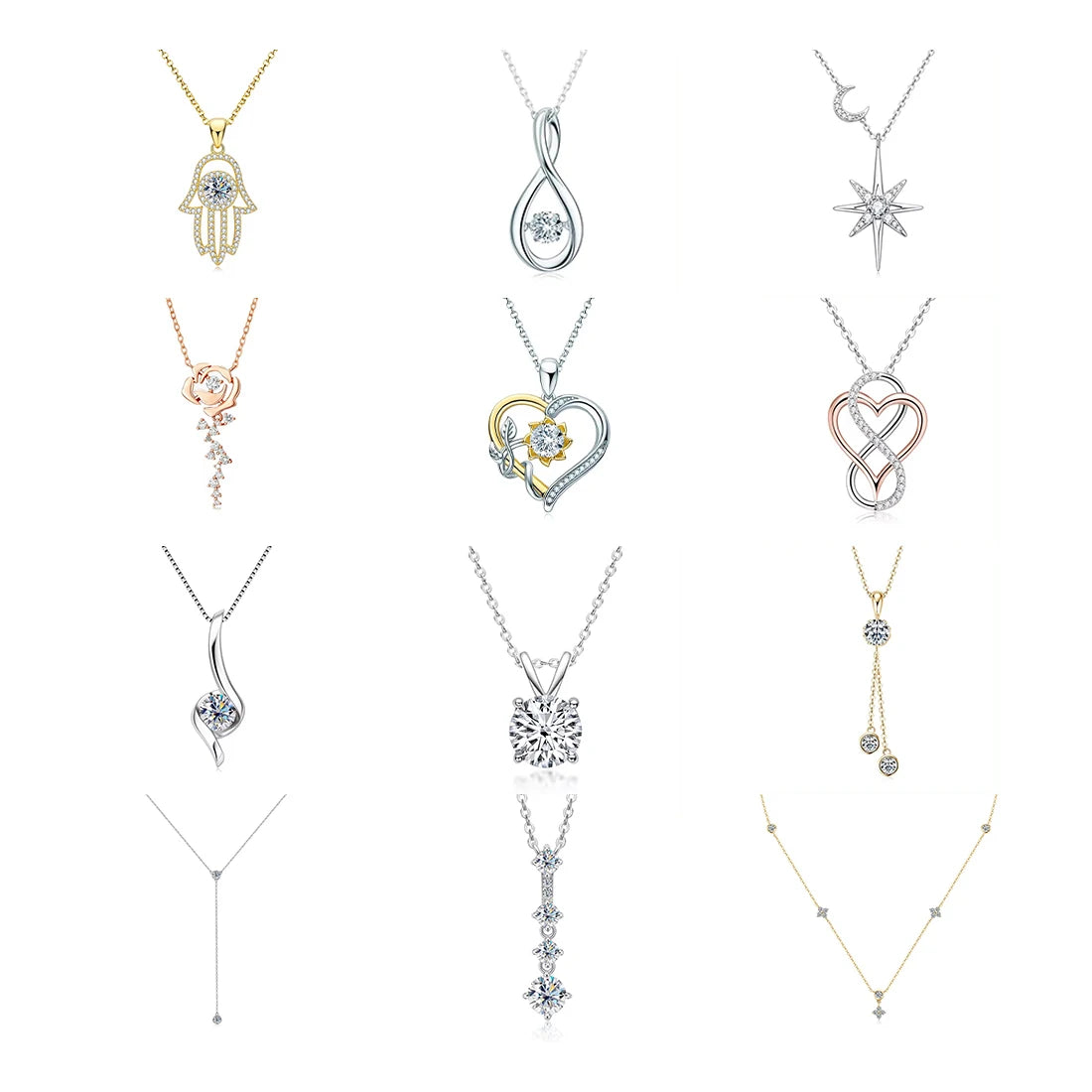 Pink Heart Cut Zirconia Necklace