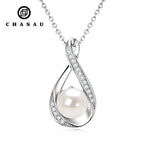 Freshwater Pearl And Moissanite Infinity Necklace