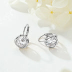 Bezel Set Moissanite Drop Leverback Earrings