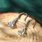 Sterling Silver Moissanite Dangle Drop Earrings