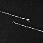 Men's Modern Silver Cross Rolo Chain Necklace