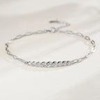 Graduated Moissanite Paperclip Chain Bracelet
