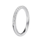 Moissanite Half Eternity Ring in Sterling Silver