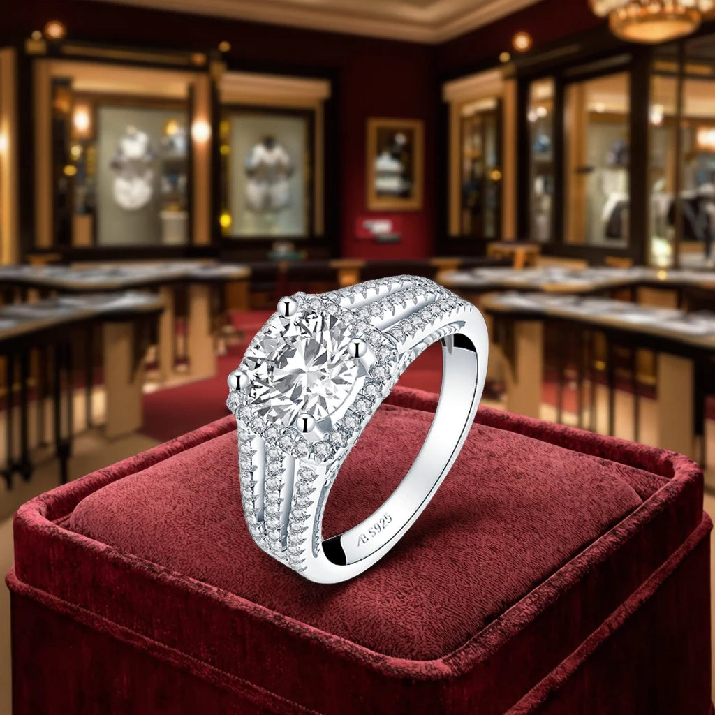 Cubic Zirconia Solitaire Wedding Ring Set