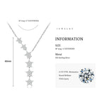 Sterling Silver Y-Shape Star Moissanite Necklace