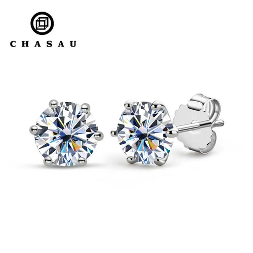 Classic Solitaire Moissanite Stud Earrings