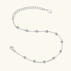 Dainty Bezel Set Gemstone Chain Adjustable Bracelet