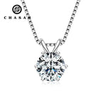 Round Solitaire Moissanite Pendant Necklace
