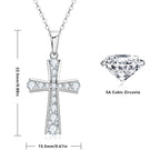Pave Cubic Zirconia Cross Pendant Necklace