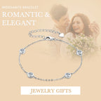Dainty Bezel Set Stone Adjustable Chain Bracelet