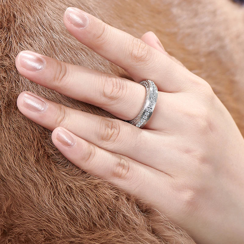 Round Cubic Zirconia Full Eternity Ring