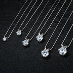 Round Solitaire Moissanite Pendant Necklace