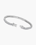 Women's silver 925 tennis bracelet with cubic zirconia stones and secure box clasp