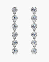 Pave Moissanite Dangle Stud Earrings