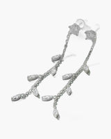 Detachable Moissanite Leaf Drop Earrings