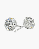 Moissanite Flower Stud Earrings