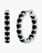 White Gold with Black Moissanite