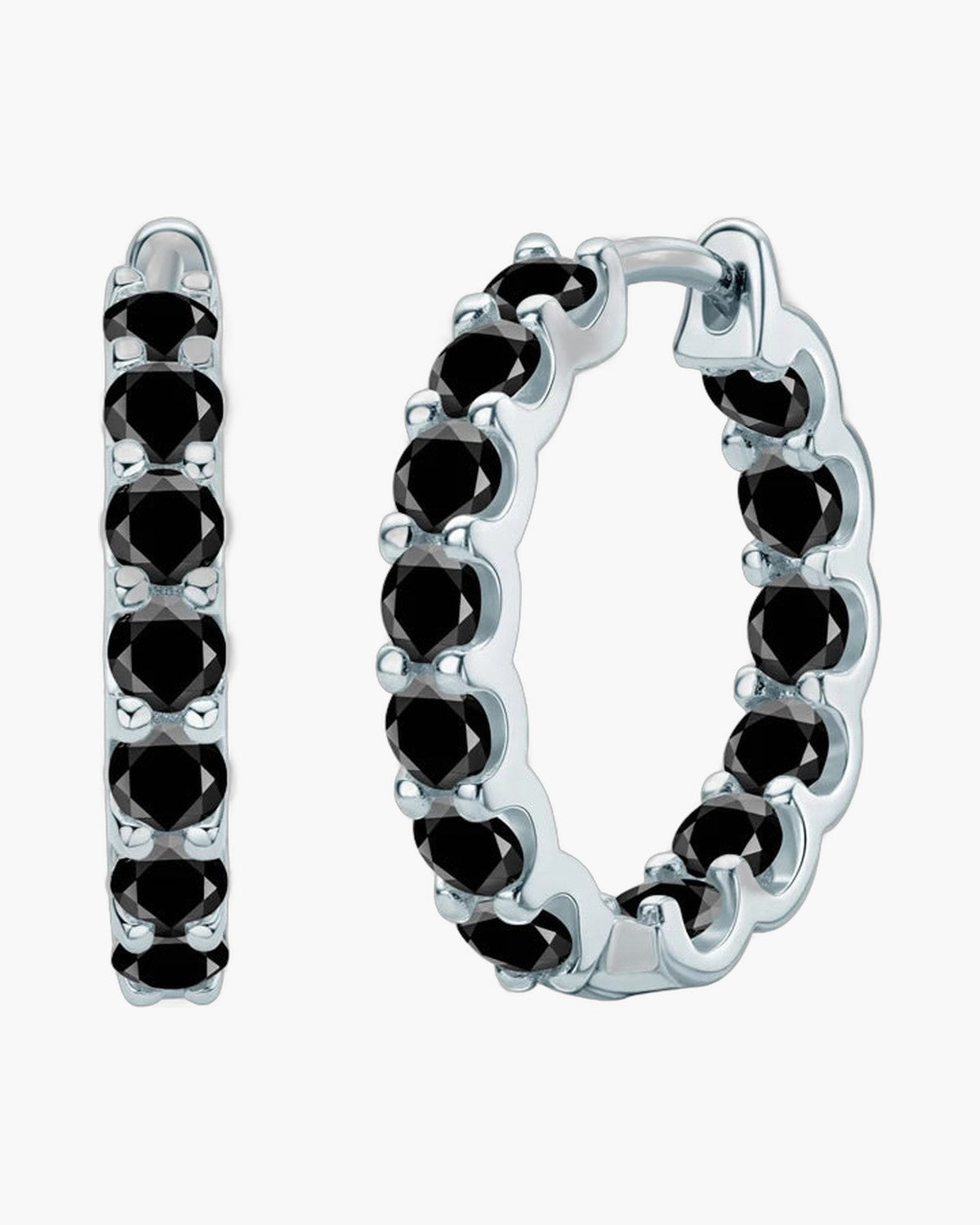 White Gold with Black Moissanite