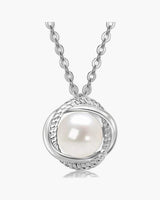 Freshwater Pearl Infinity Pendant Necklace