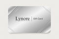 Lynore Gift Card argent sur blanc