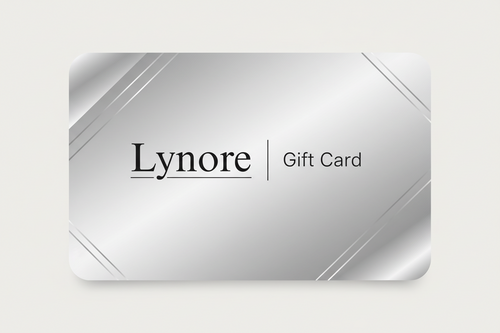 Lynore Gift Card argent sur blanc
