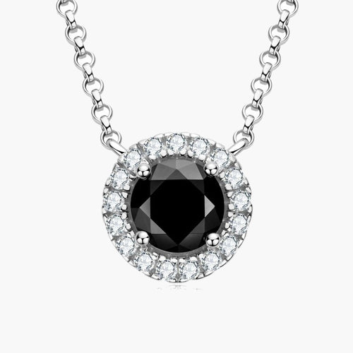 White Gold Color Black Moissanite